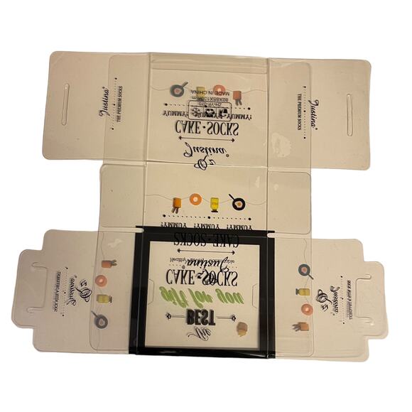 2 Pairs Black White Gray Soft Cupcake Socks One Size - Picture 9 of 10